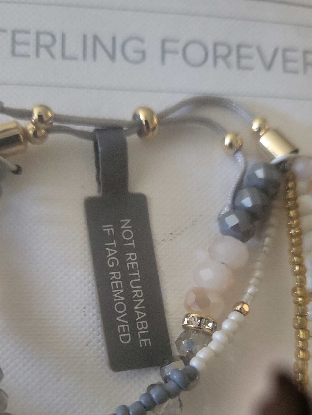Silver Forever 5 Beautiful Beaded Tassels Adjustabke Bagged New - Picture 2 of 7